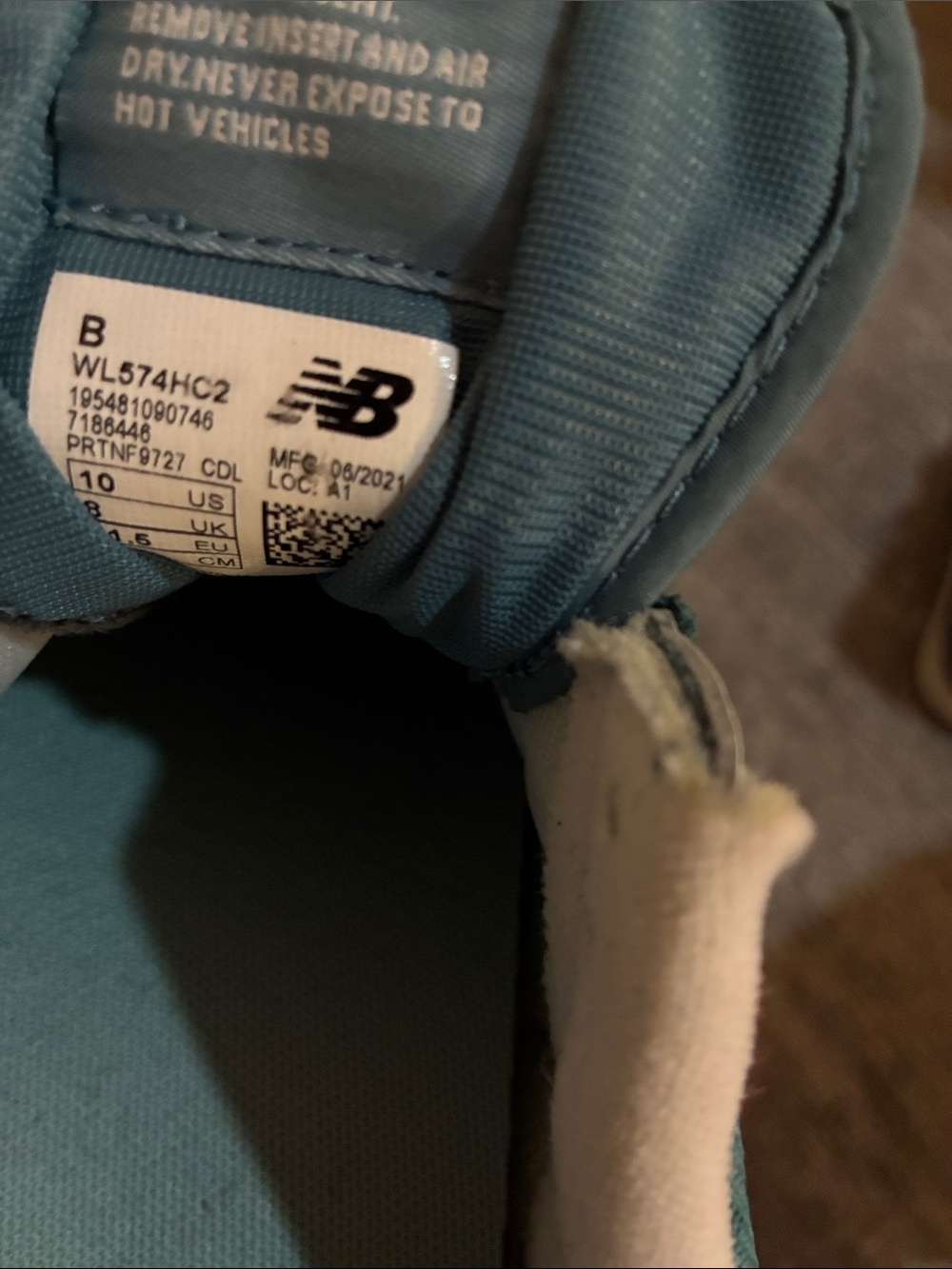 New Balance 574 Shoes Women Size 10 Sneakers Deep Sea Green Casual - Picture 6 of 6